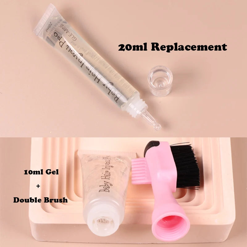 Edge Control Gel Rack Edge Control Gel with Brush – Strong Hold Hair Styling for Baby Hairs